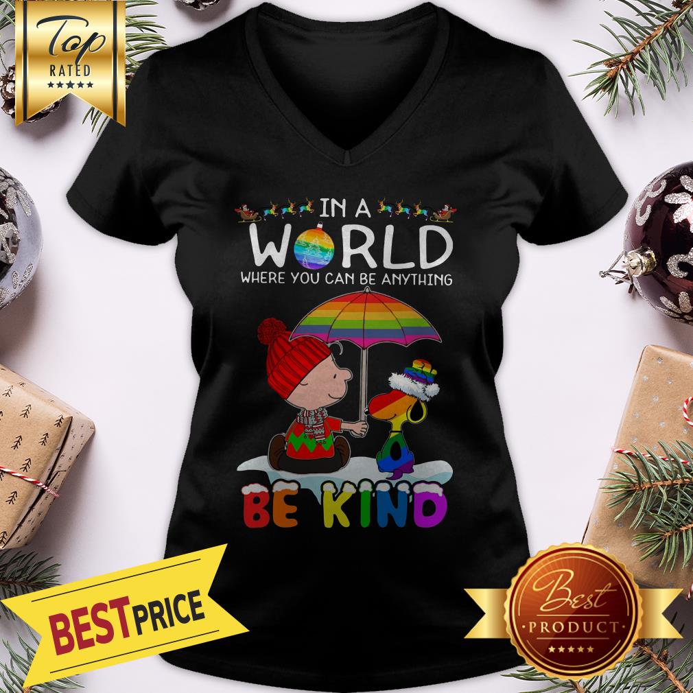 Nice LGBT Snoopy In A World Where You Can Be Anything Be Kind Shirt