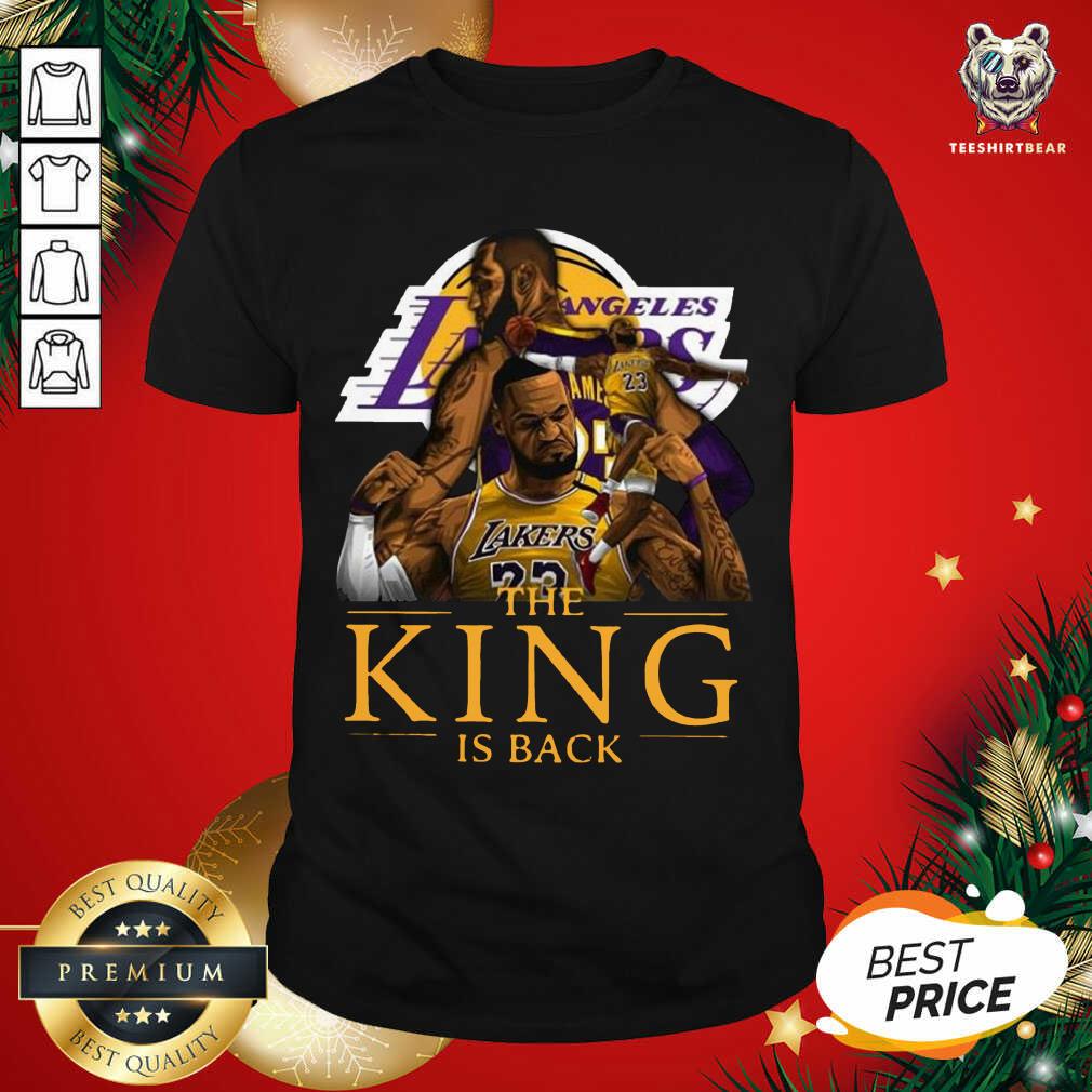 Nice Los Angeles Lakers Lebron James The King Is Back Shirt