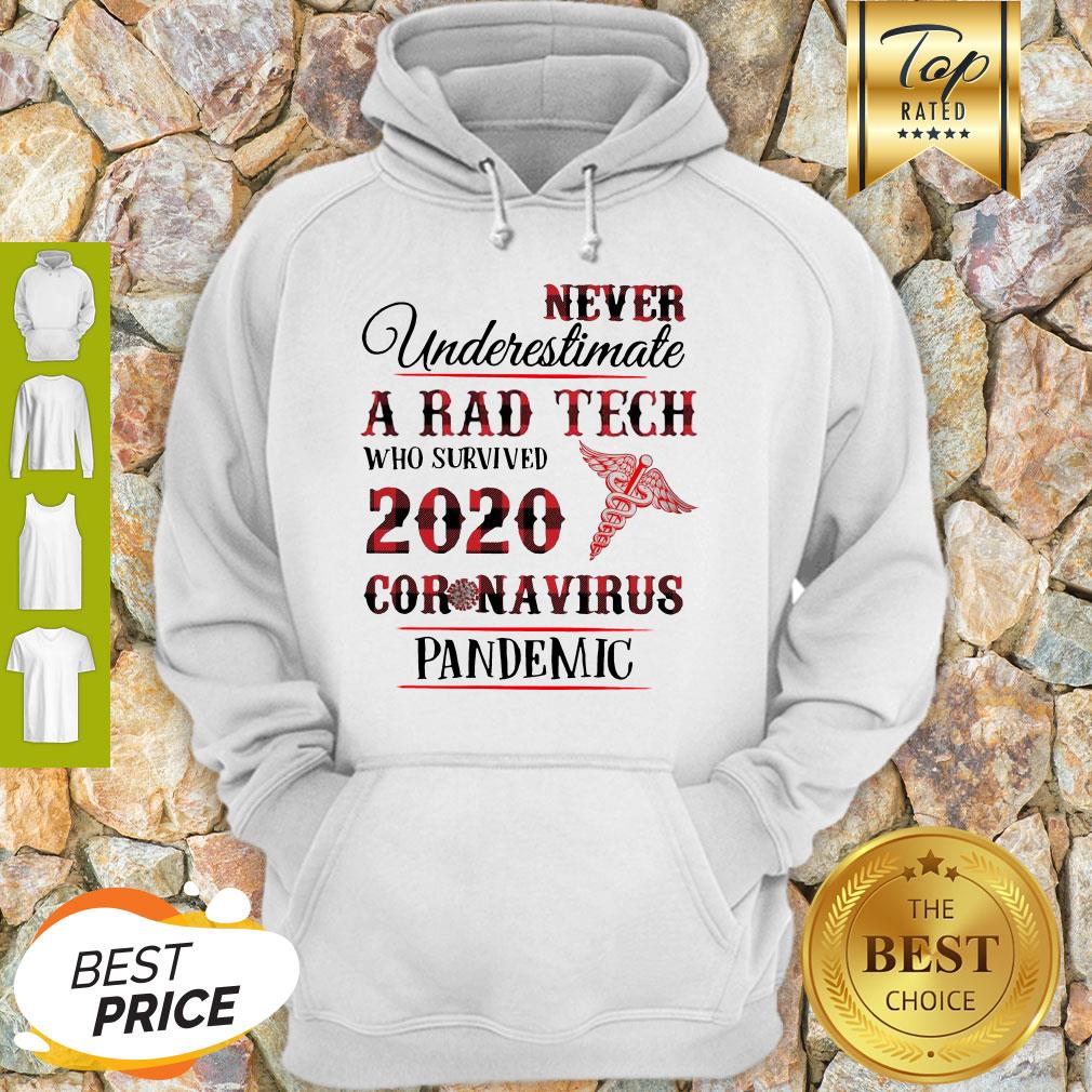 Nice Never Underestimate A Rad Tech 2020 Coronavirus Pandemic Shirt
