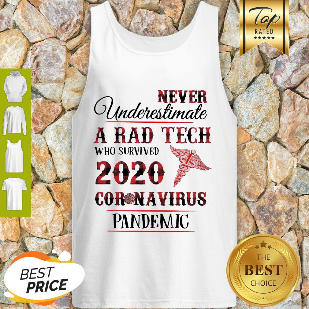 Nice Never Underestimate A Rad Tech 2020 Coronavirus Pandemic Shirt