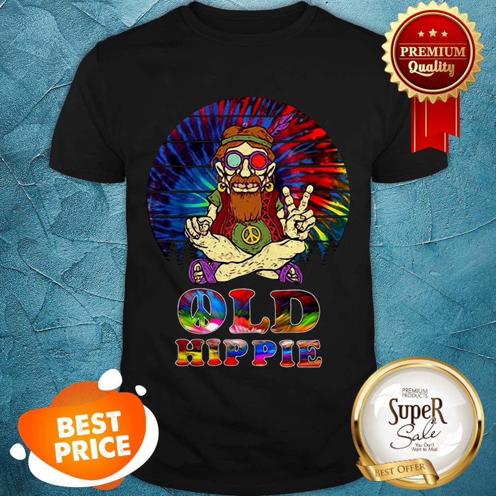 Nice Peace Sign Old Hippie Colorful Shirt
