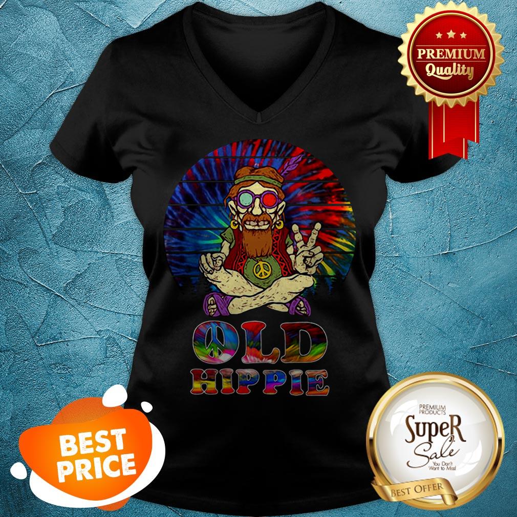 Nice Peace Sign Old Hippie Colorful Shirt