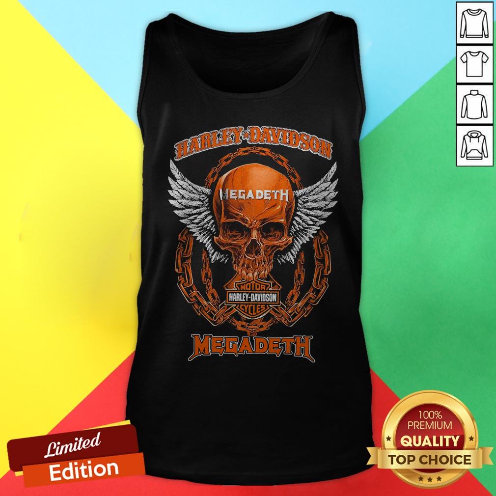 Nice Skull Motor Harley Davidson Cycles Megadeth Shirt