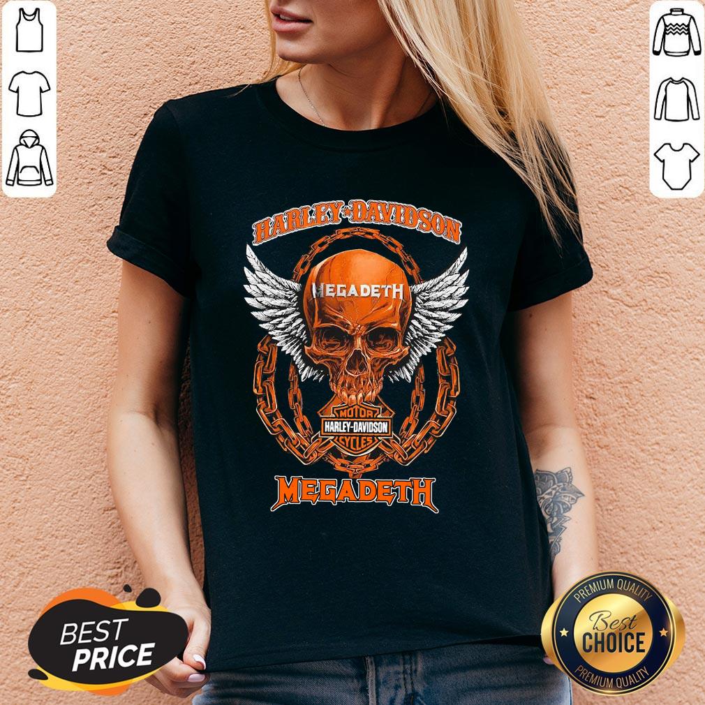Nice Skull Motor Harley Davidson Cycles Megadeth Shirt