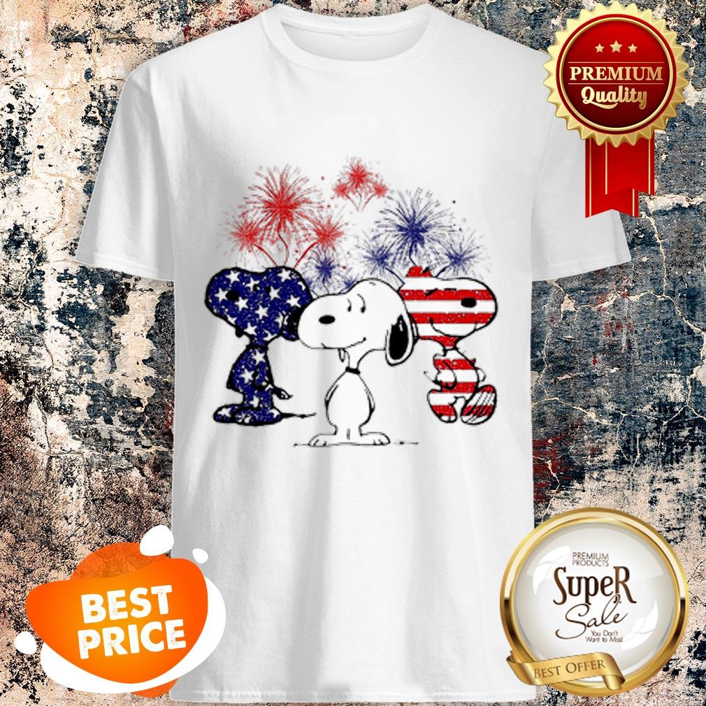 Nice Snoopy American Flag Version Shirt
