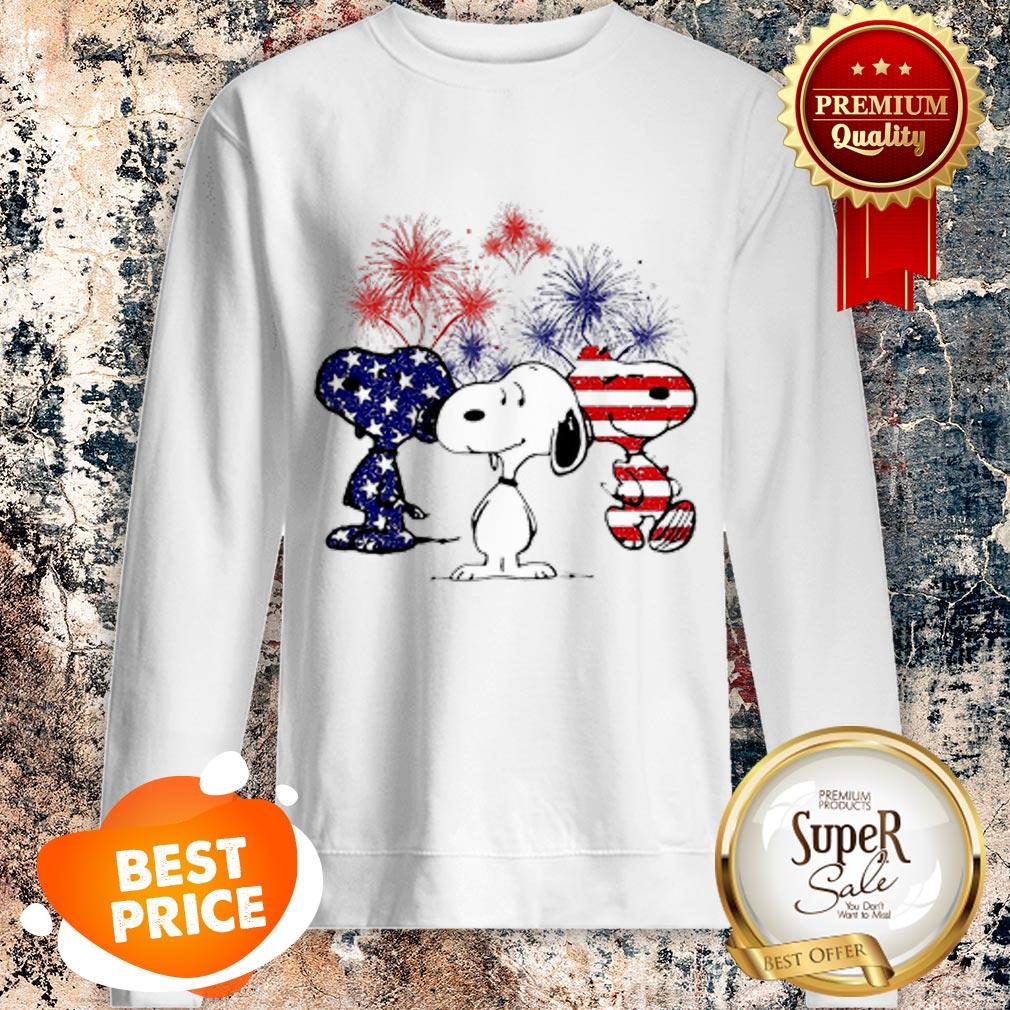Nice Snoopy American Flag Version Shirt