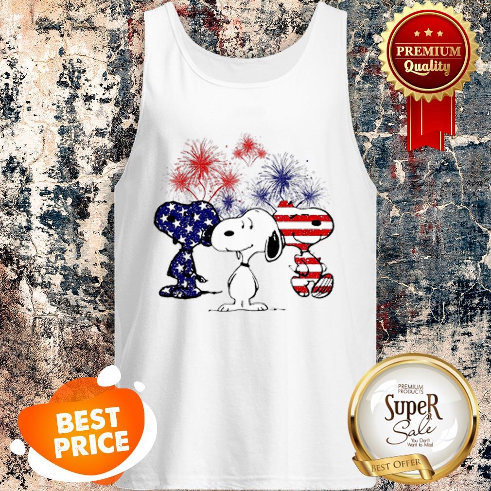 Nice Snoopy American Flag Version Shirt