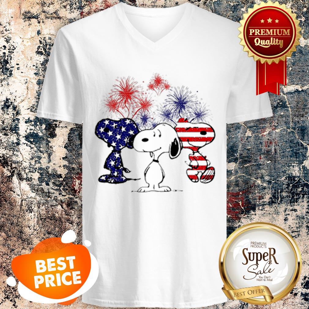 Nice Snoopy American Flag Version Shirt