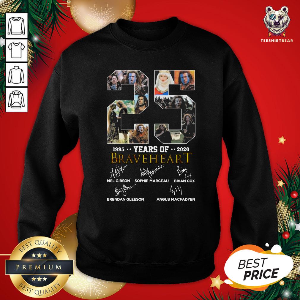 Official 25 Years Of 1995-2020 Braveheart Signatures Shirt