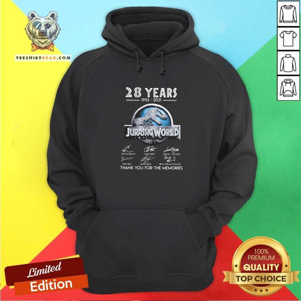 Official 28 Years 1993 2021 Jurassic World Signatures Shirt