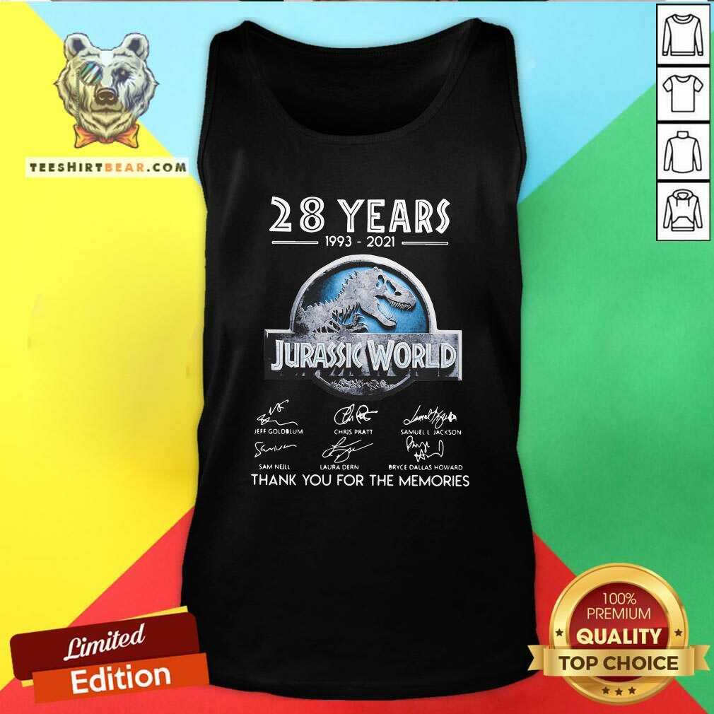 Official 28 Years 1993 2021 Jurassic World Signatures Shirt