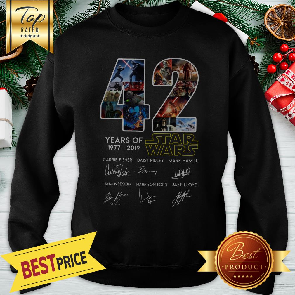 Official 42 Years Of Star Wars 1977-2019 Signatures Shirt