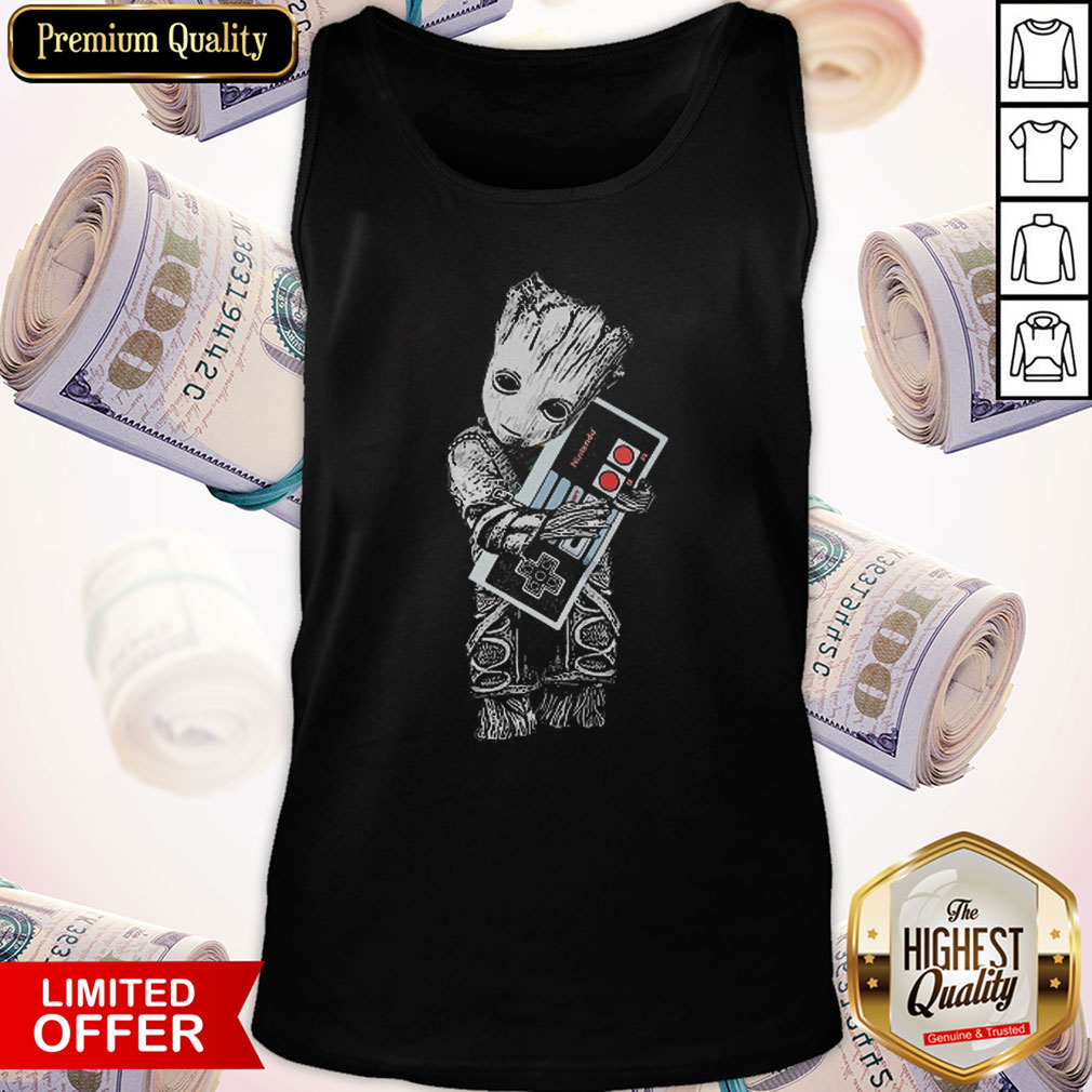 Official Baby Groot Hug Nintendo Shirt