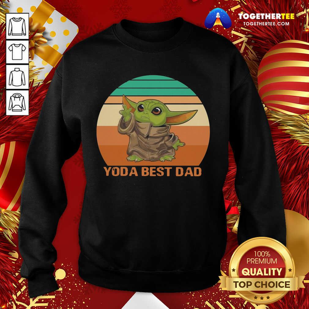 Official Baby Yoda Best Dad Vintage Retro Shirt