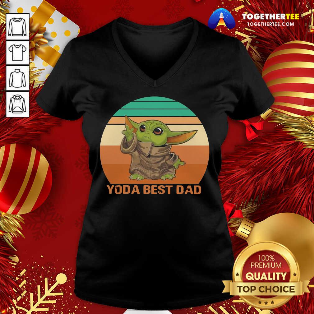 Official Baby Yoda Best Dad Vintage Retro Shirt