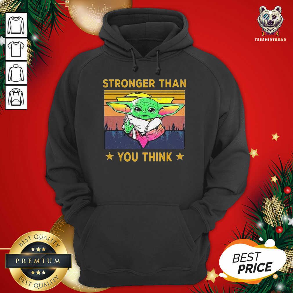 Official Baby Yoda Stronger Than You Think Vintage Shirt