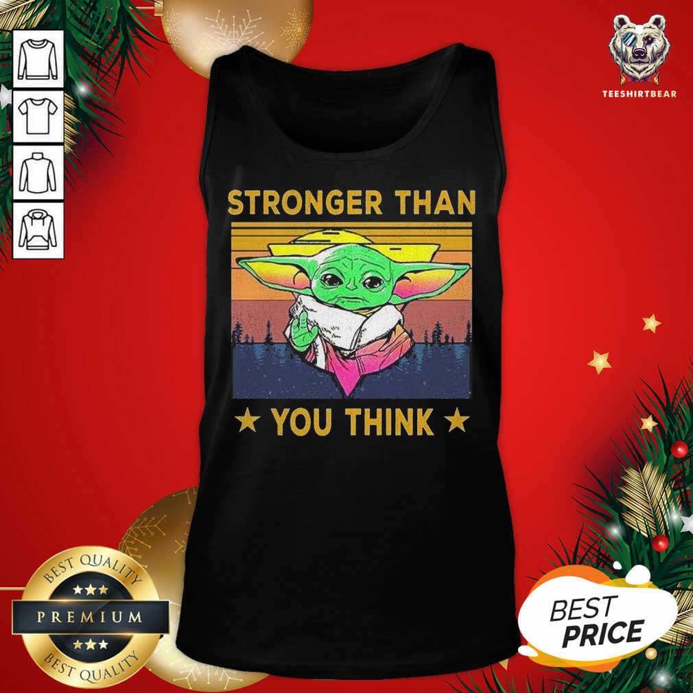 Official Baby Yoda Stronger Than You Think Vintage Shirt