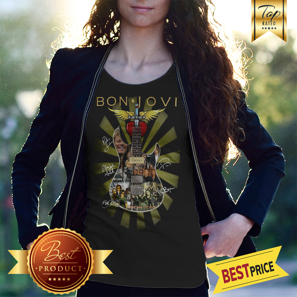 Official Bon Jovi Guitar Signature Shirt