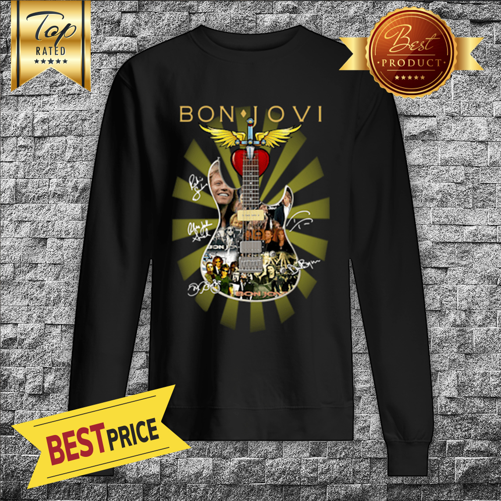 Official Bon Jovi Guitar Signature Shirt