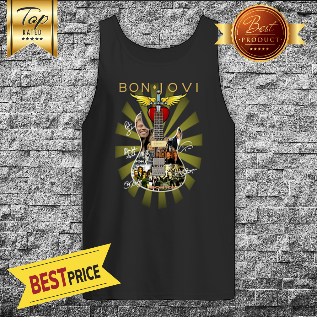 Official Bon Jovi Guitar Signature Shirt
