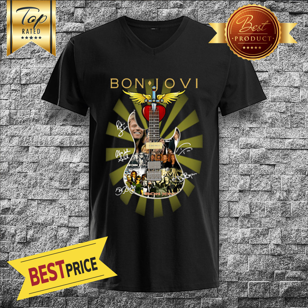 Official Bon Jovi Guitar Signature Shirt
