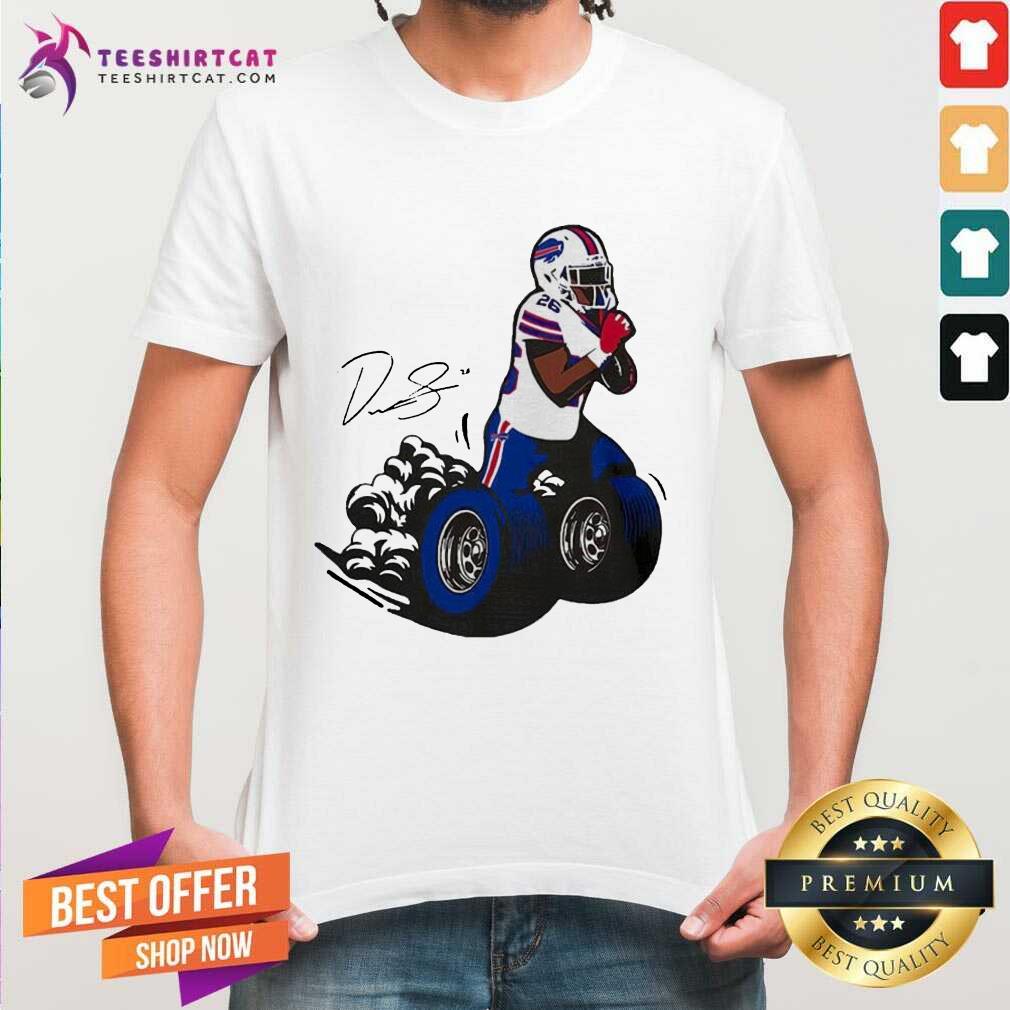 Official Buffalo Bills Fan Box Devin Singletary Motor Signature Shirt