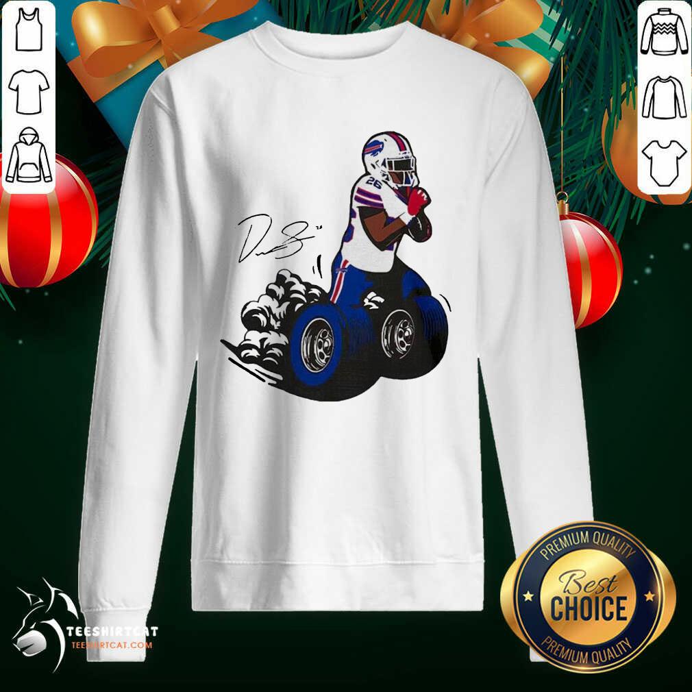 Official Buffalo Bills Fan Box Devin Singletary Motor Signature Shirt