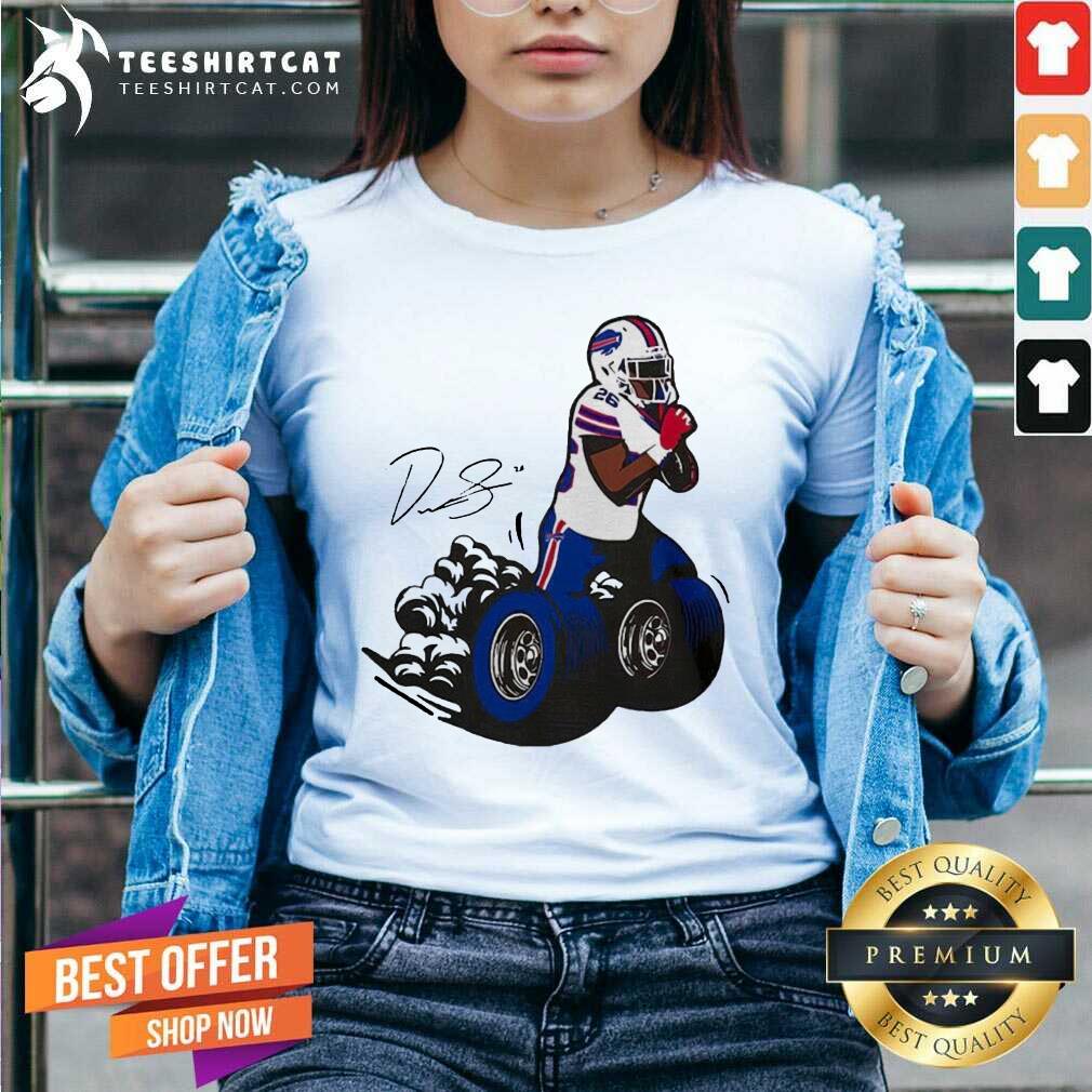 Official Buffalo Bills Fan Box Devin Singletary Motor Signature Shirt