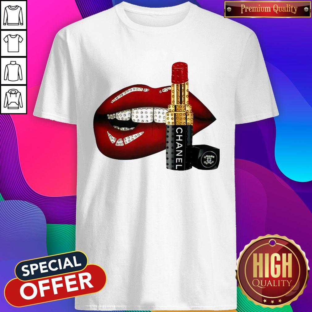 Official Diamond Tooth Chanel Red Lips Shirt