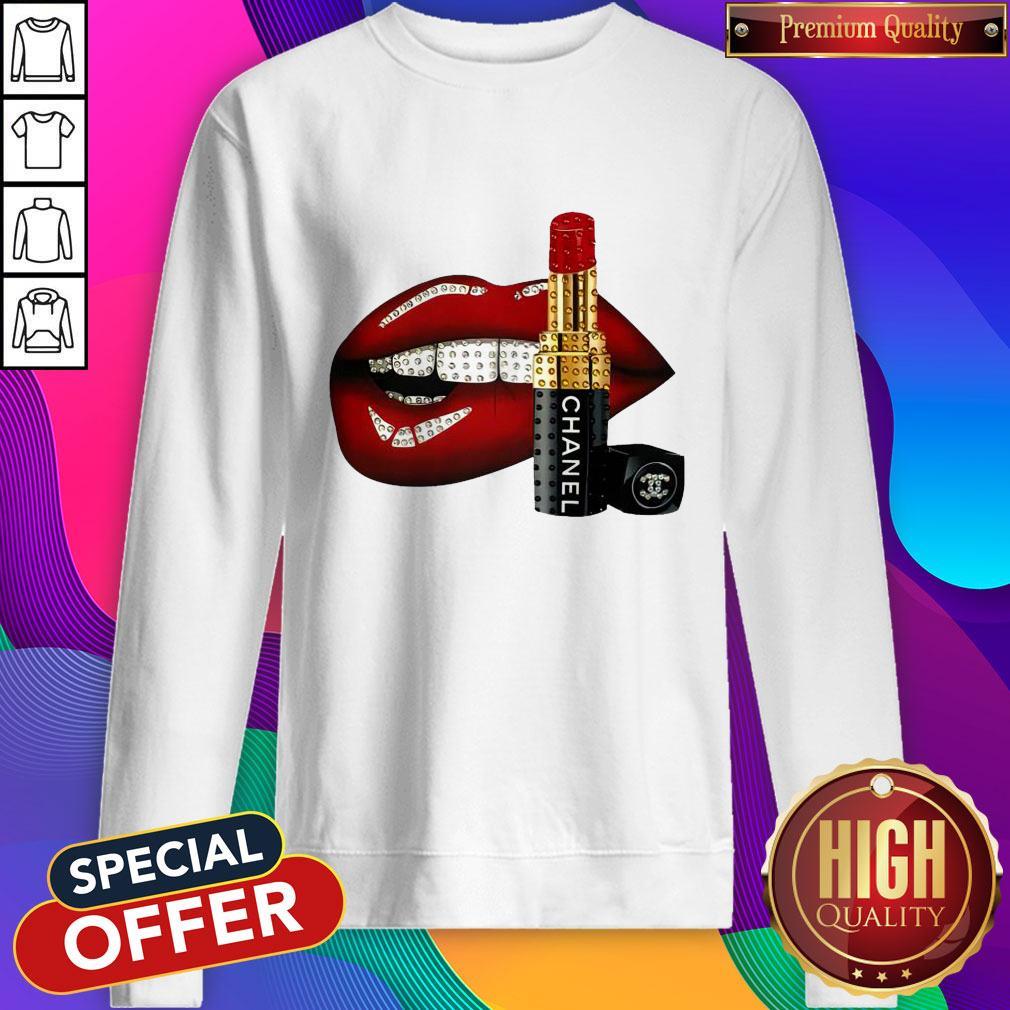 Official Diamond Tooth Chanel Red Lips Shirt