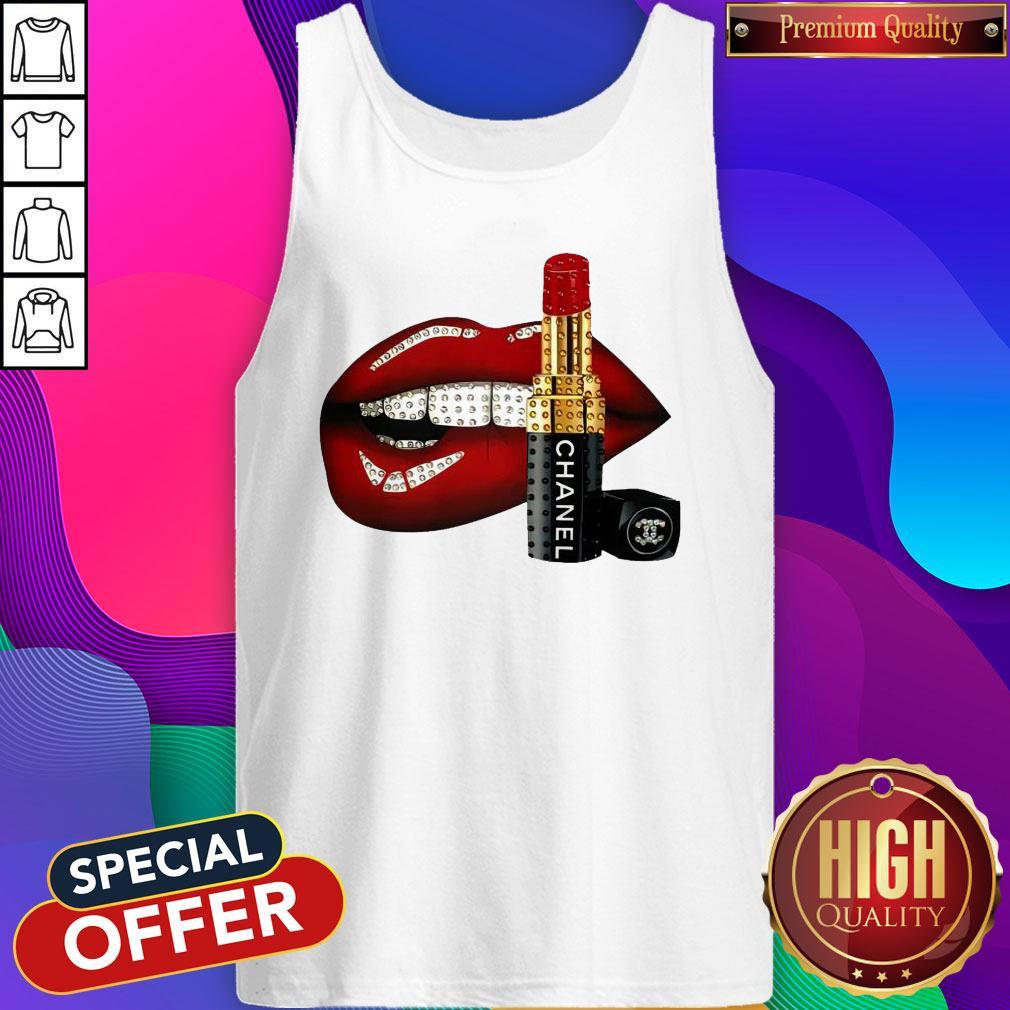 Official Diamond Tooth Chanel Red Lips Shirt
