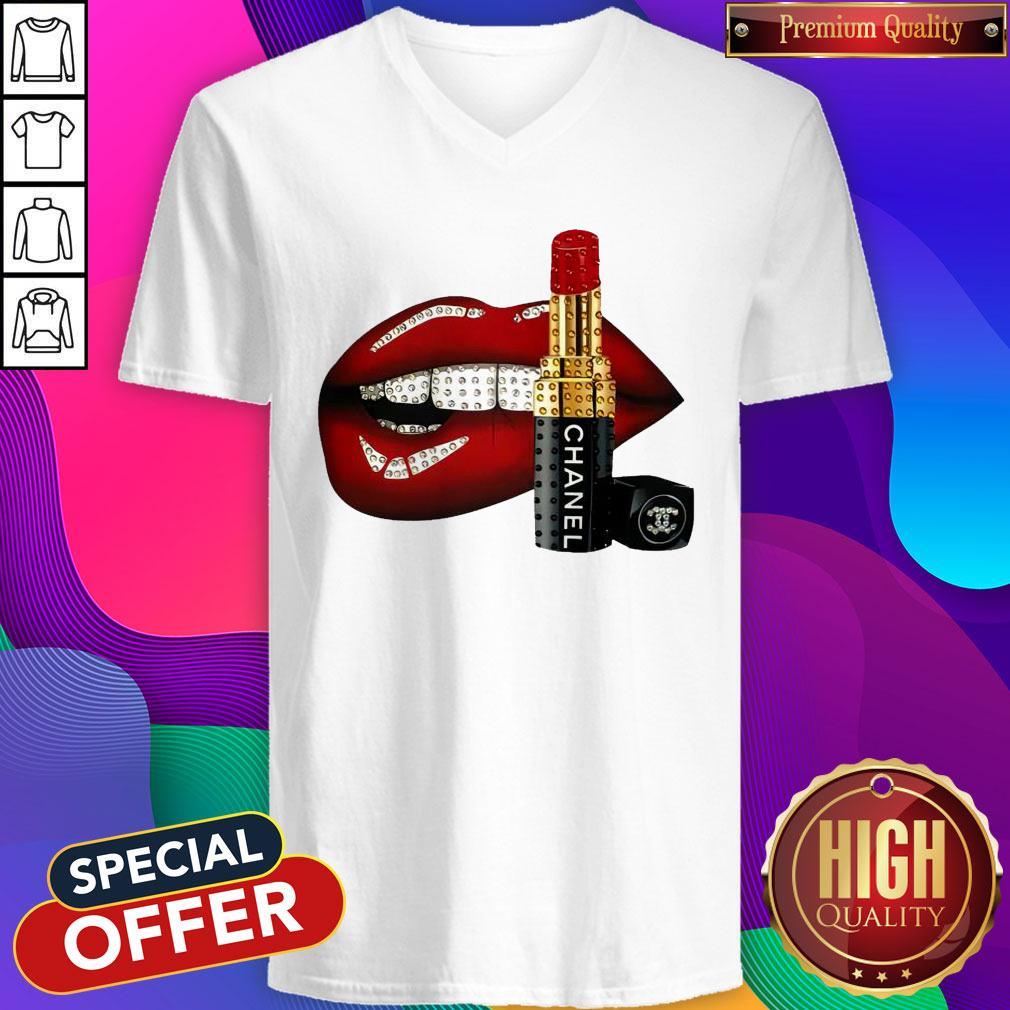 Official Diamond Tooth Chanel Red Lips Shirt