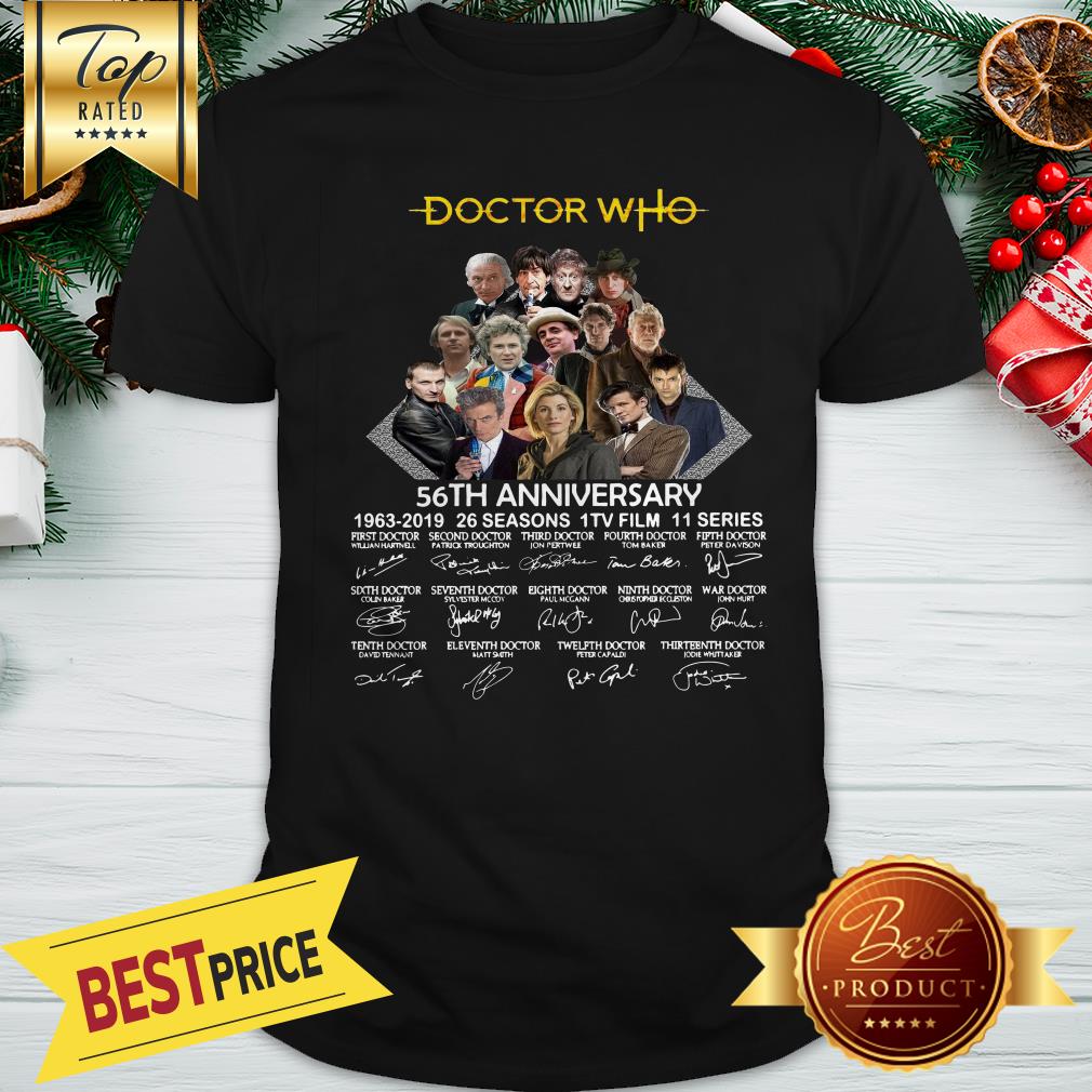 Official Doctor Who 56th Anniversary 1963-2019 Signature Shirt