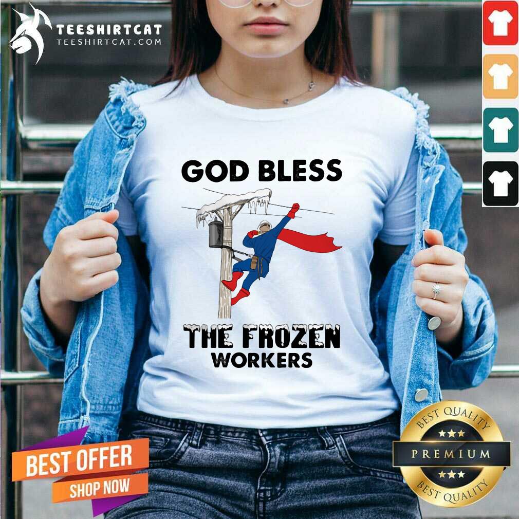 Official God Bless The Frozen Workers Lineman Shirt