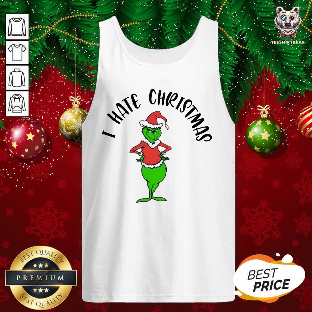 Official Grinch Hat Santa I Hate Christmas 2020 Shirt