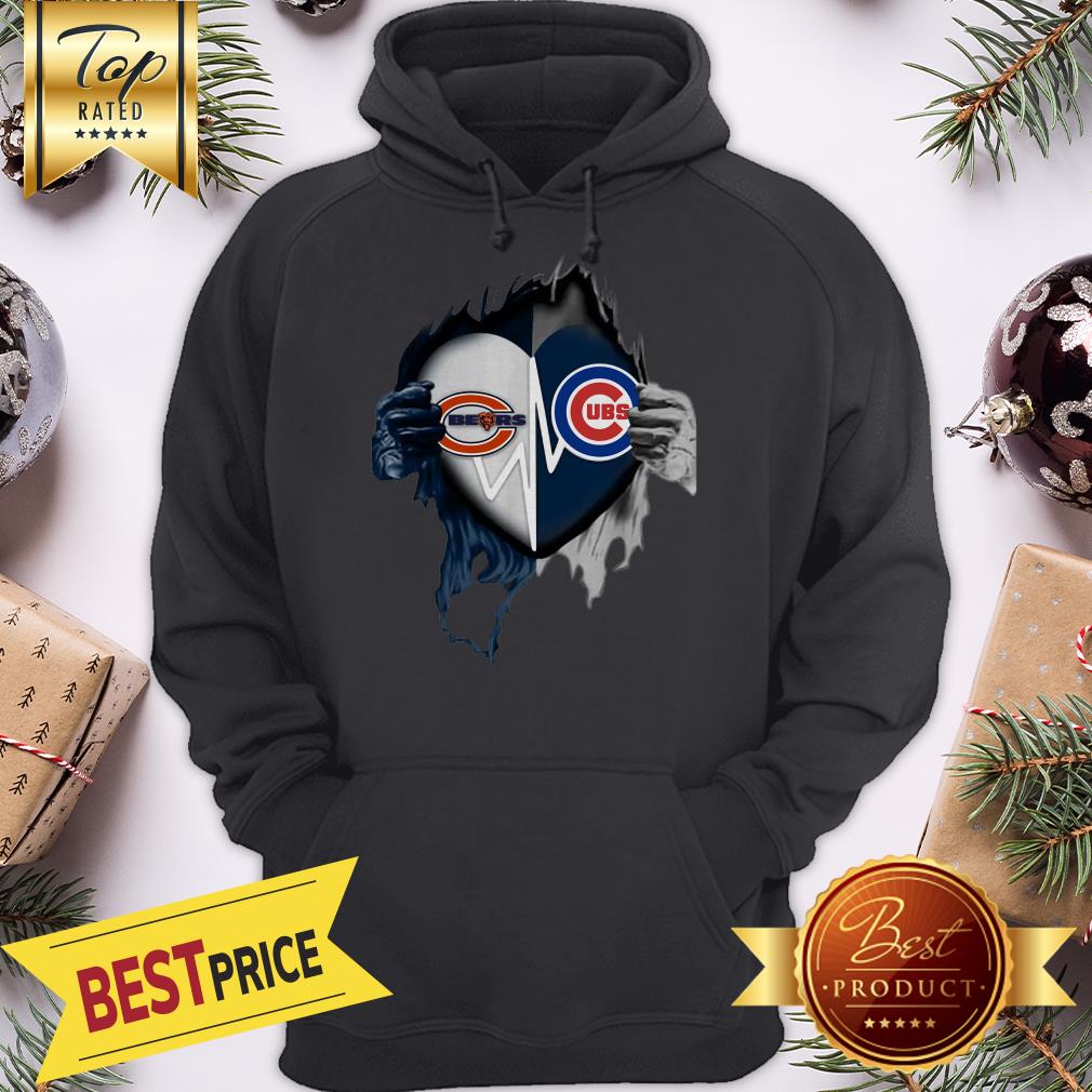 Official Love Chicago Bears And Chicago Cubs Inside Me Shirt