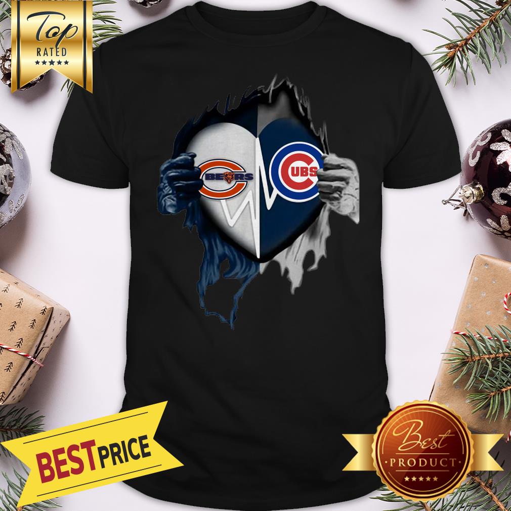 Official Love Chicago Bears And Chicago Cubs Inside Me Shirt