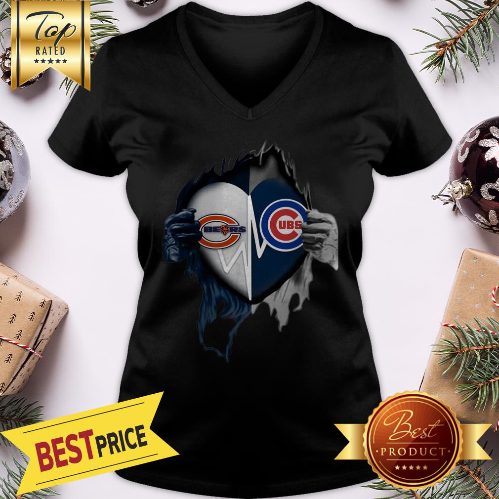 Official Love Chicago Bears And Chicago Cubs Inside Me Shirt