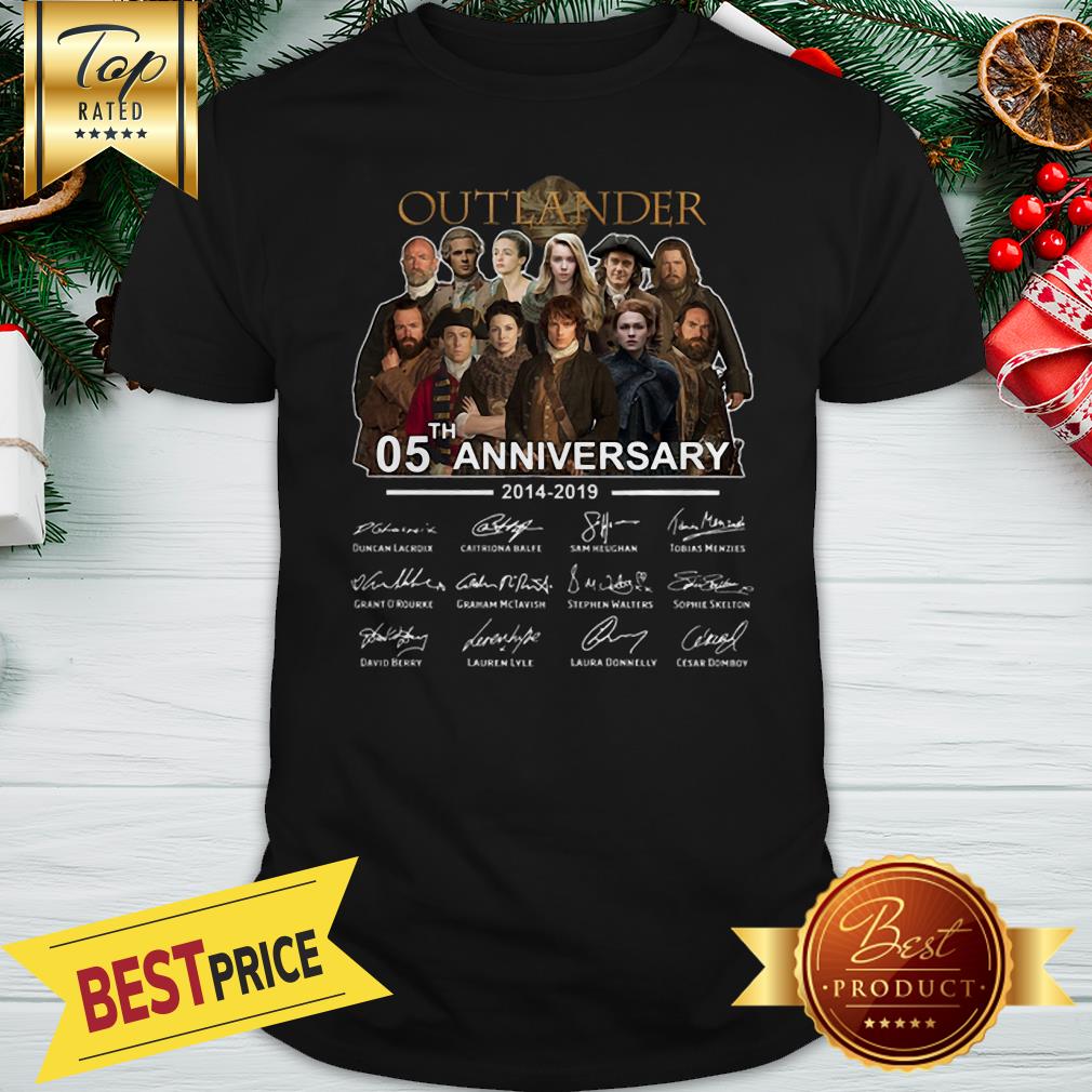 Official Outlander 05th Anniversary 2014 2019 Signatures Shirt