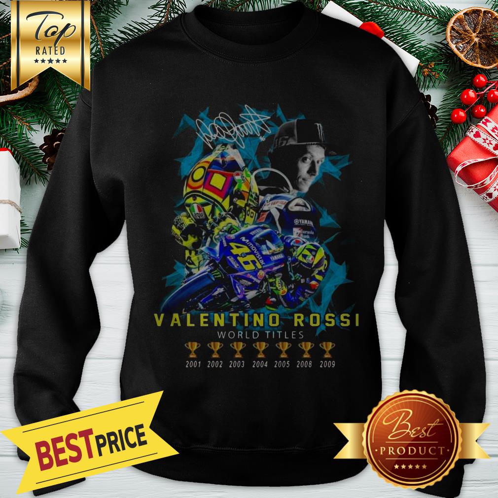 Official Signature Valentino Rossi World Titles 6 Shirt