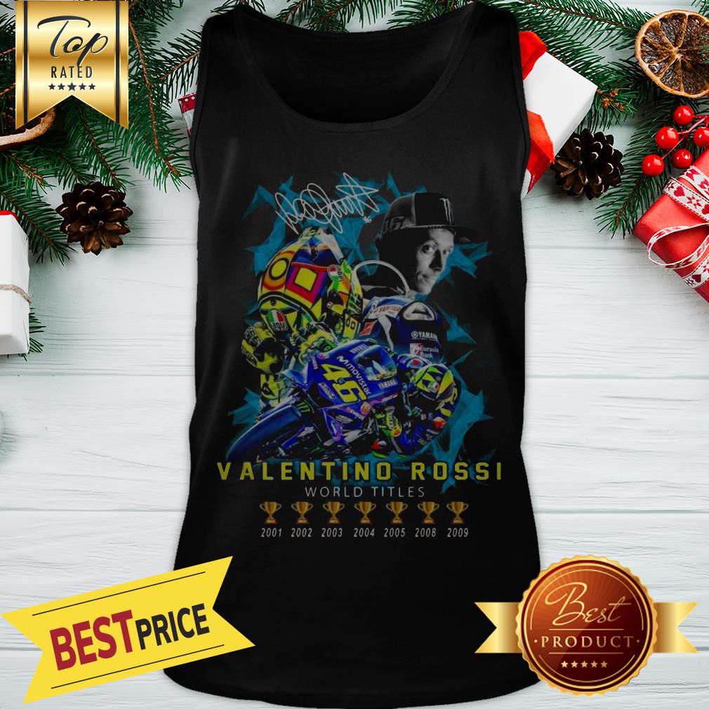 Official Signature Valentino Rossi World Titles 6 Shirt