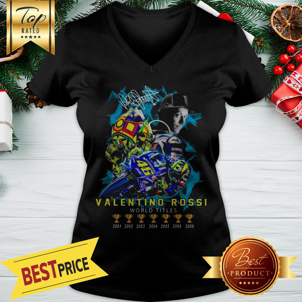 Official Signature Valentino Rossi World Titles 6 Shirt