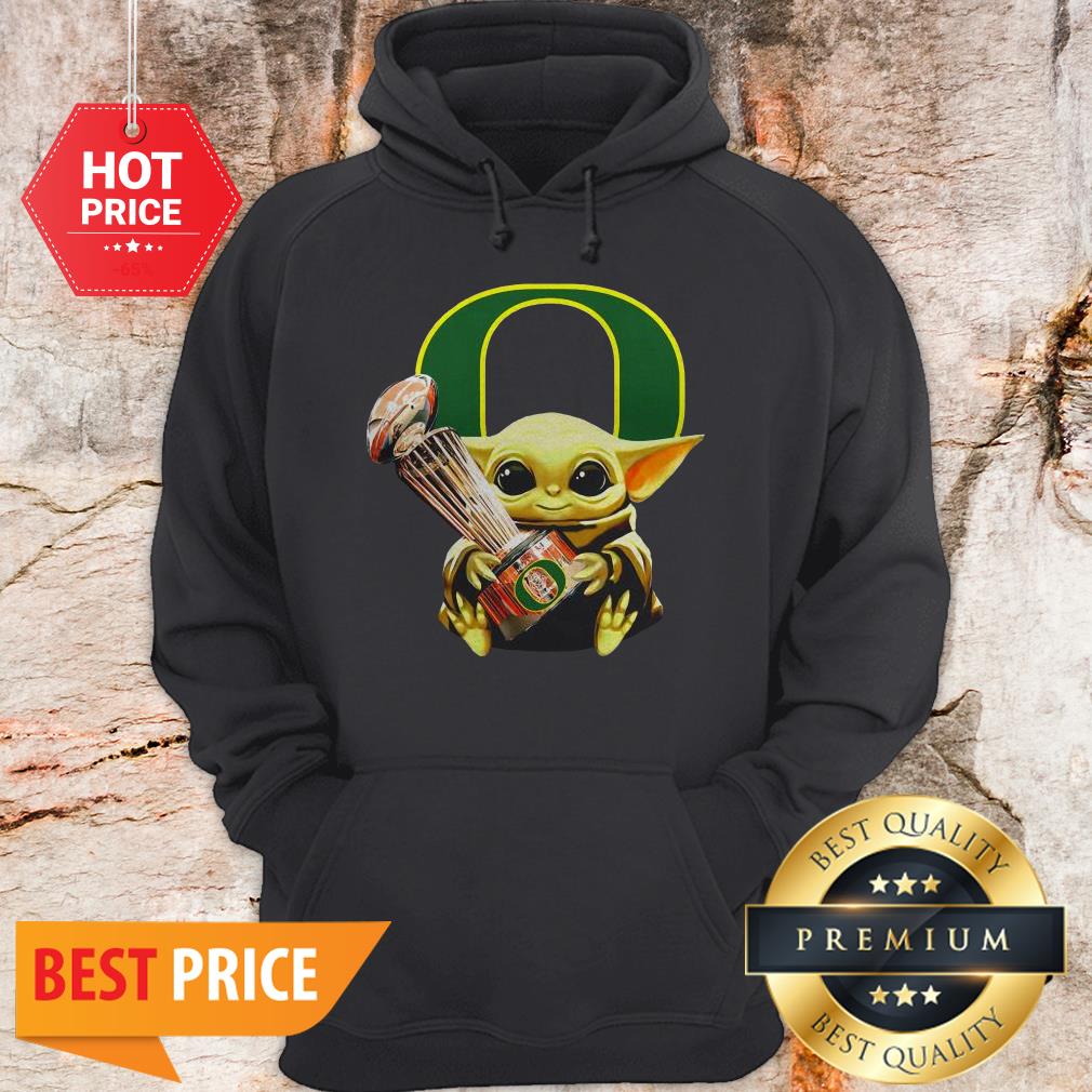 Official Star Wars Baby Yoda Hug Cup Oregon Ducks Shirt