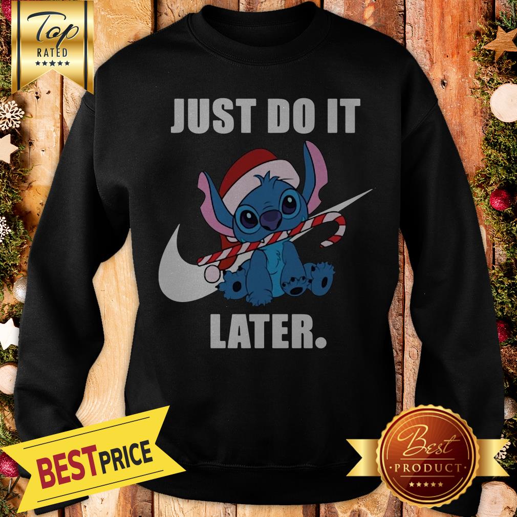 Official Stitch Just Do It Later Nike Shirt