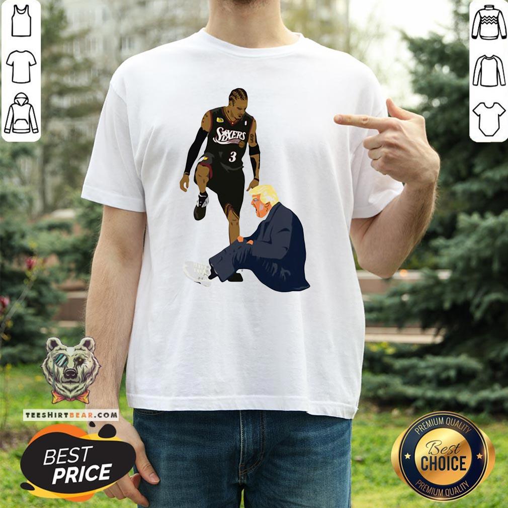 Original Allen Iverson Steps Over Donald Trump Funny Shirt