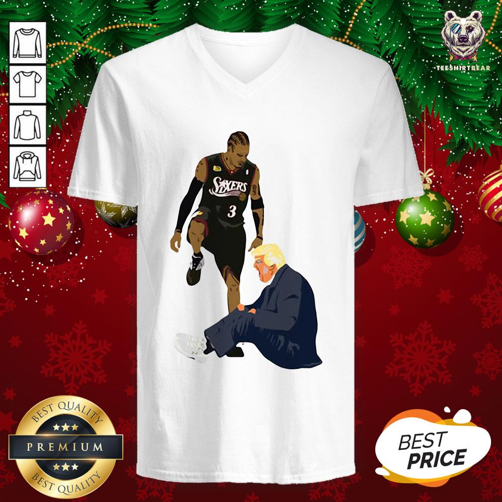 Original Allen Iverson Steps Over Donald Trump Funny Shirt