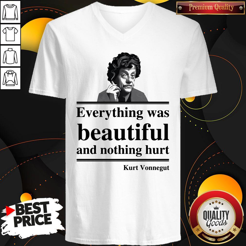 Original Everything Was Beautiful And Nothing Hurt Kurt Vonnegut Shirt