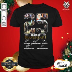 Official 25 Years Of 1995-2020 Braveheart Signatures Shirt