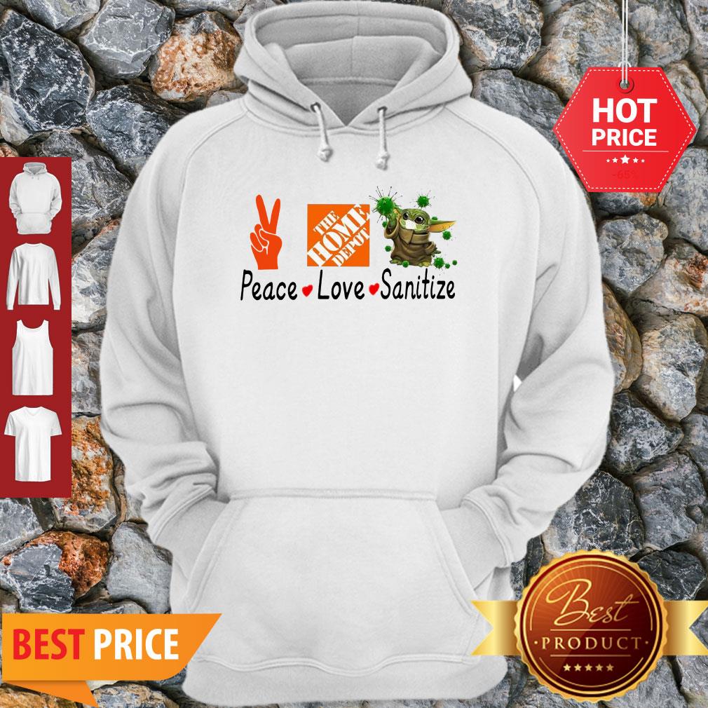 Peace love Sanitize The home Depot Baby Yoda Coronavirus Shirt