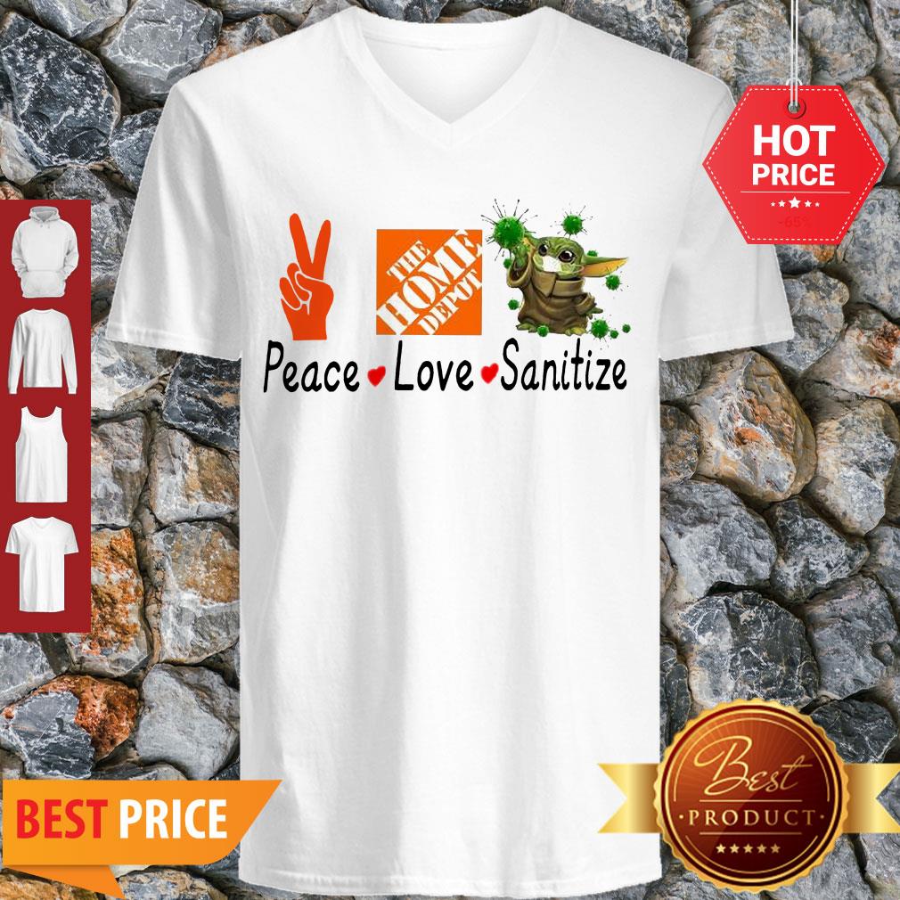 Peace love Sanitize The home Depot Baby Yoda Coronavirus Shirt